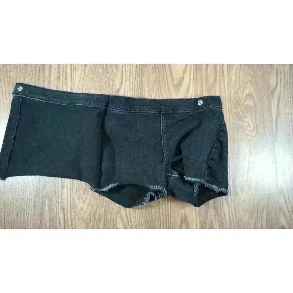 Abercrombie Kids Girls Black Denim Wrap-Front Skort, Size 7/8 - Picture 6 of 11